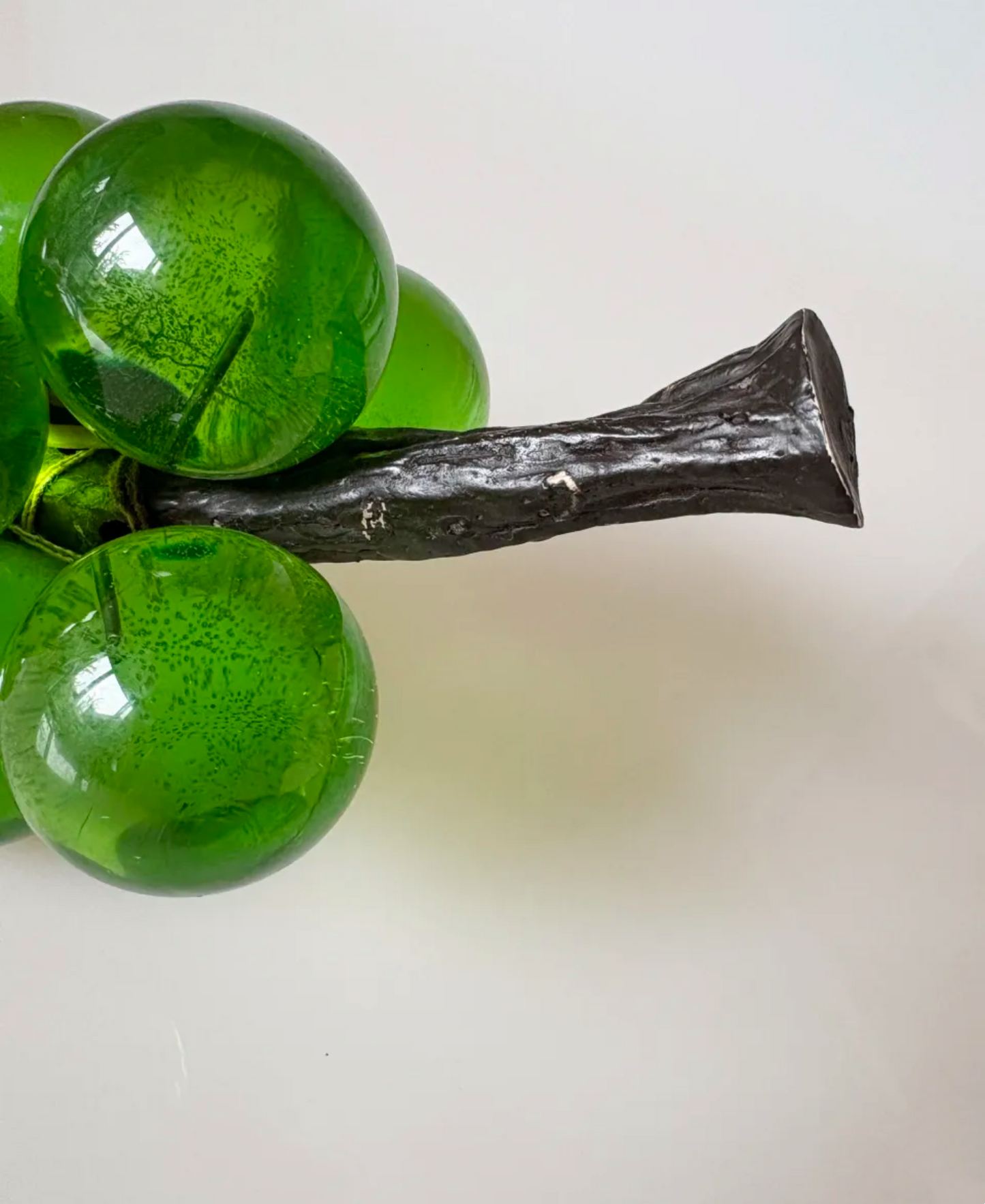 Green Resin Grape Cluster Sculpture – USA, 1960s