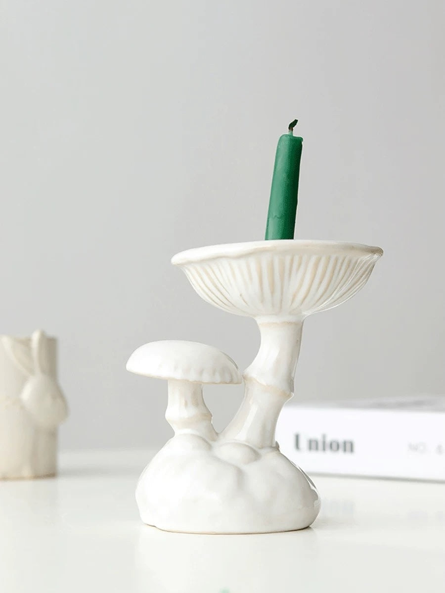 Ceramic Mushroom Grove Candle Holder