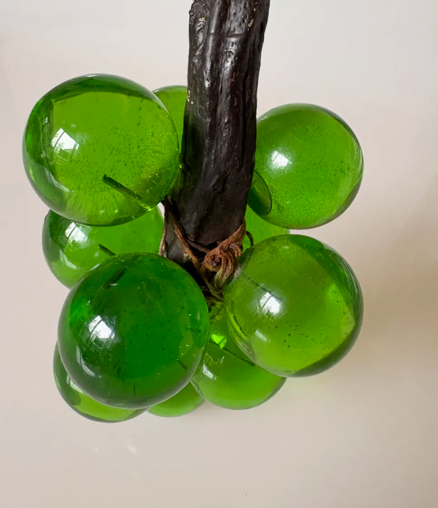 Green Resin Grape Cluster Sculpture – USA, 1960s