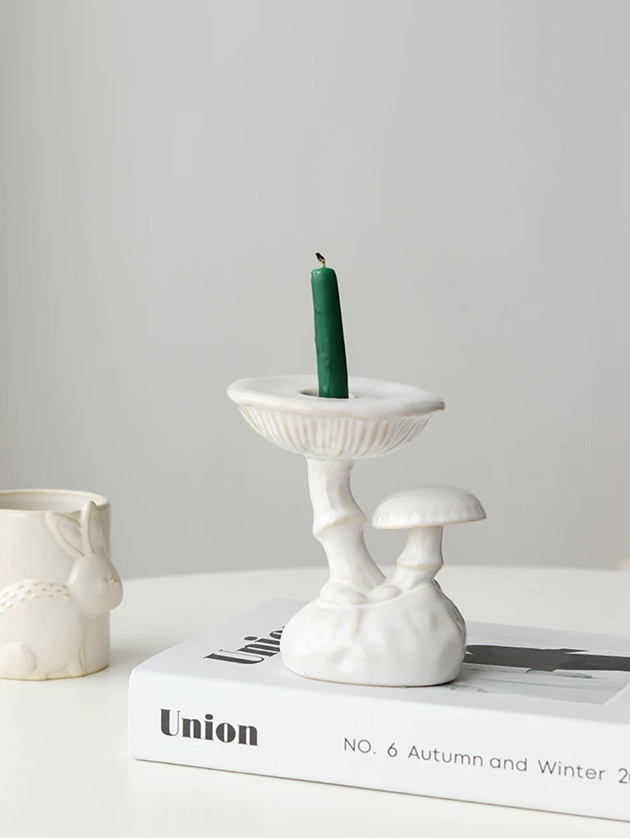 Ceramic Mushroom Grove Candle Holder