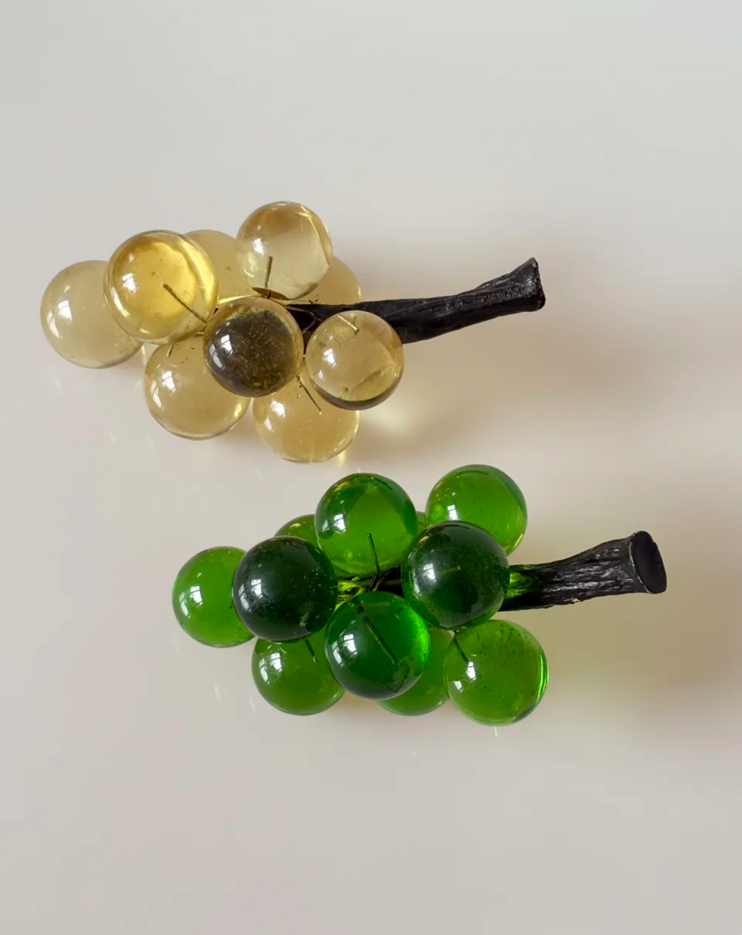 Green Resin Grape Cluster Sculpture – USA, 1960s
