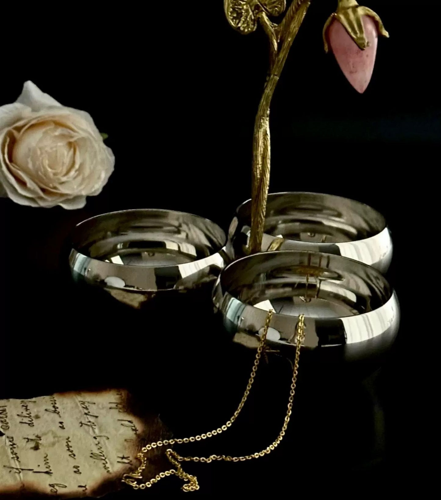 Vintage Gilded Nuts & Trinket Stand