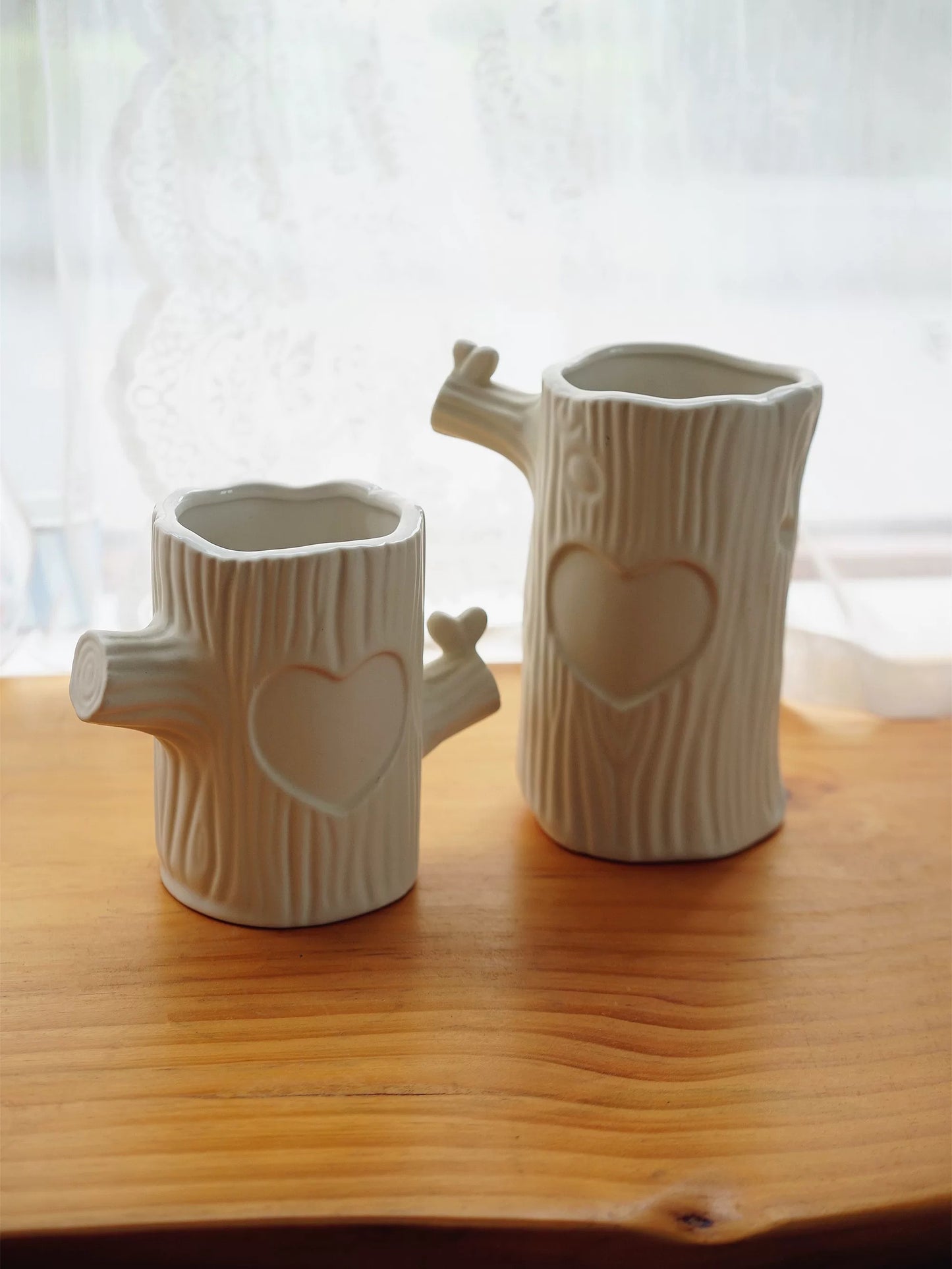 Heartwood Ceramic Tree Trunk Vase