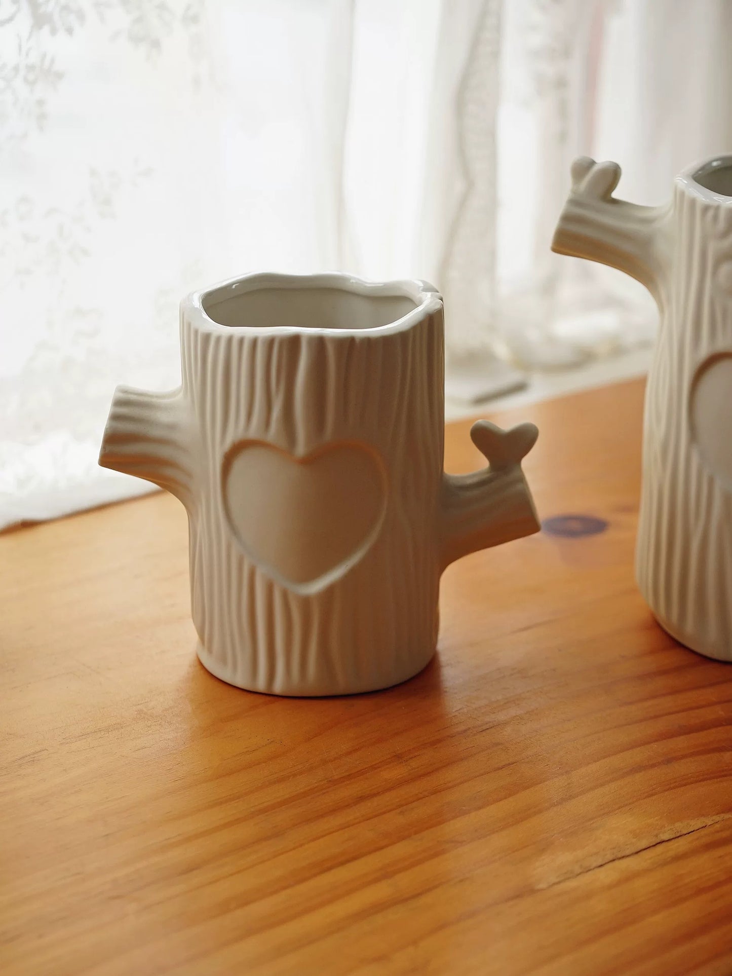 Heartwood Ceramic Tree Trunk Vase