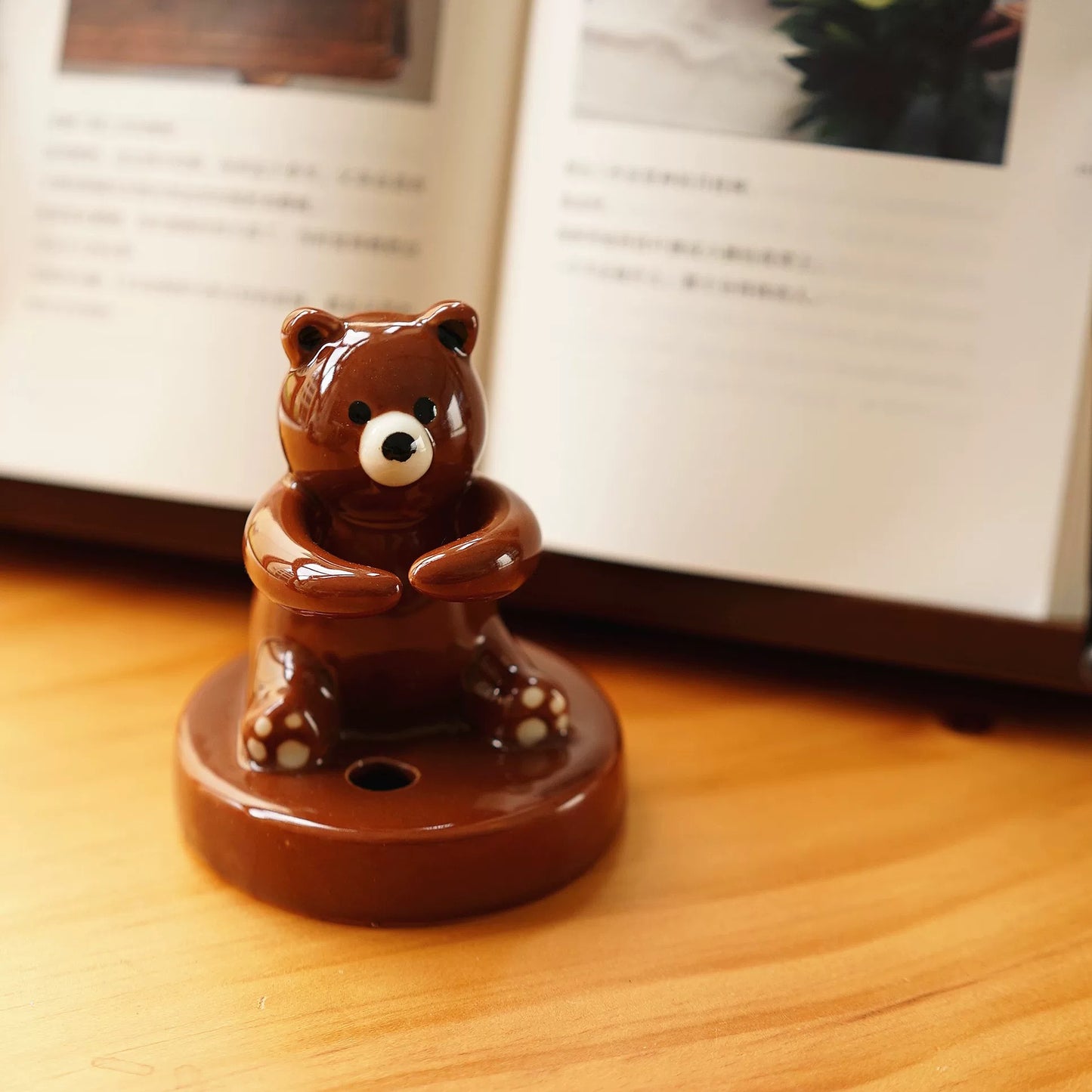 Bear Hug Ceramic Pen Holder