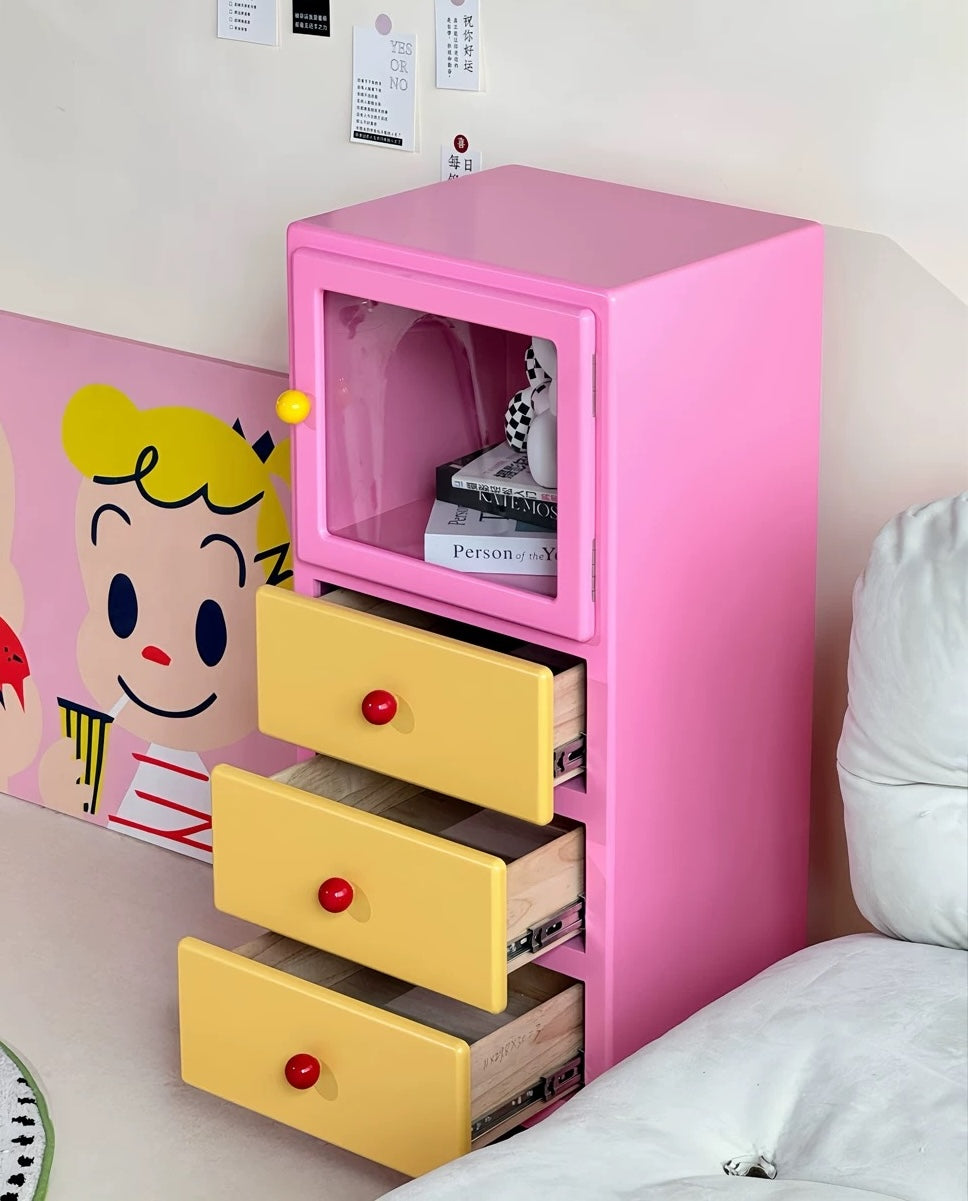 ColorPop Storage Cabinet with Glass Display