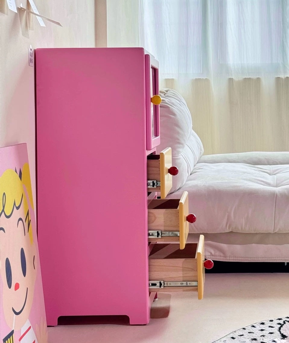ColorPop Storage Cabinet with Glass Display