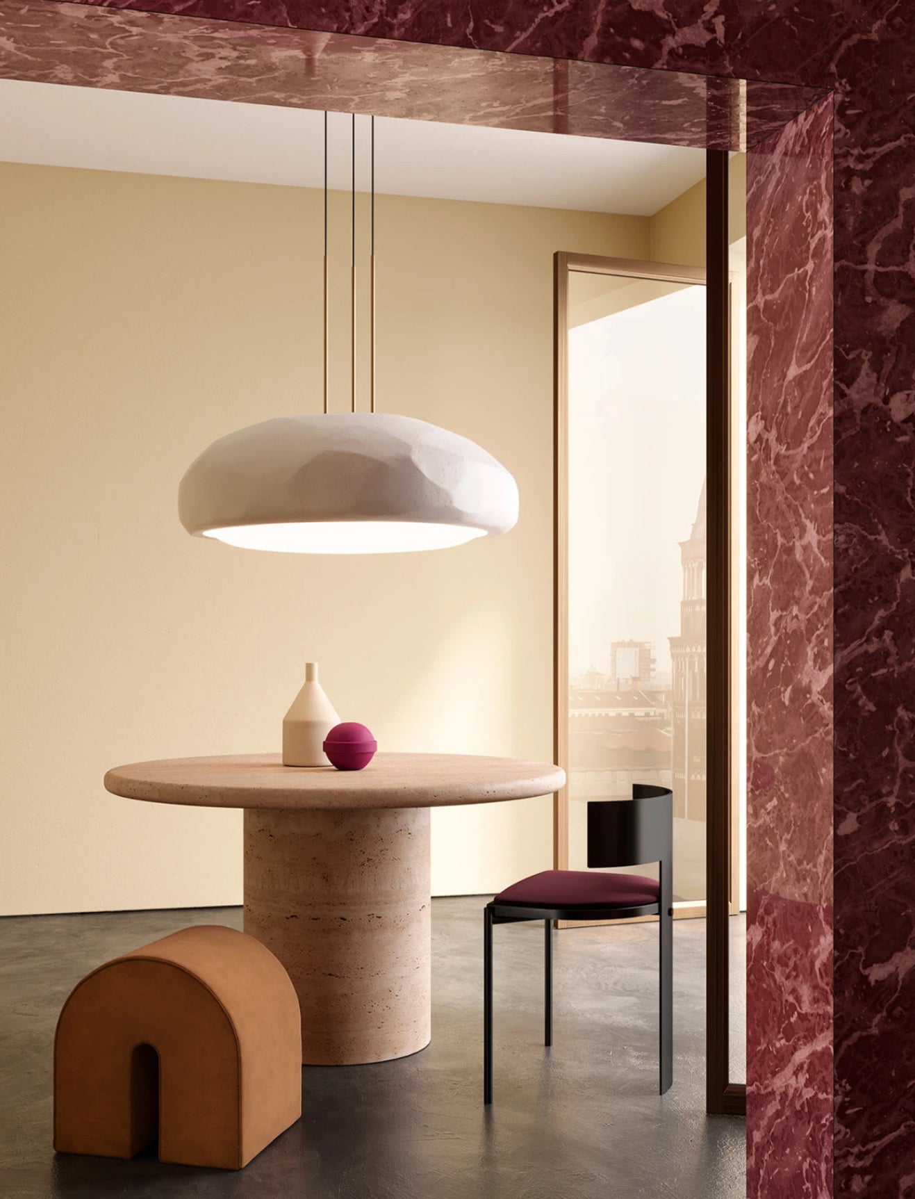 Vermilion Vein Marble