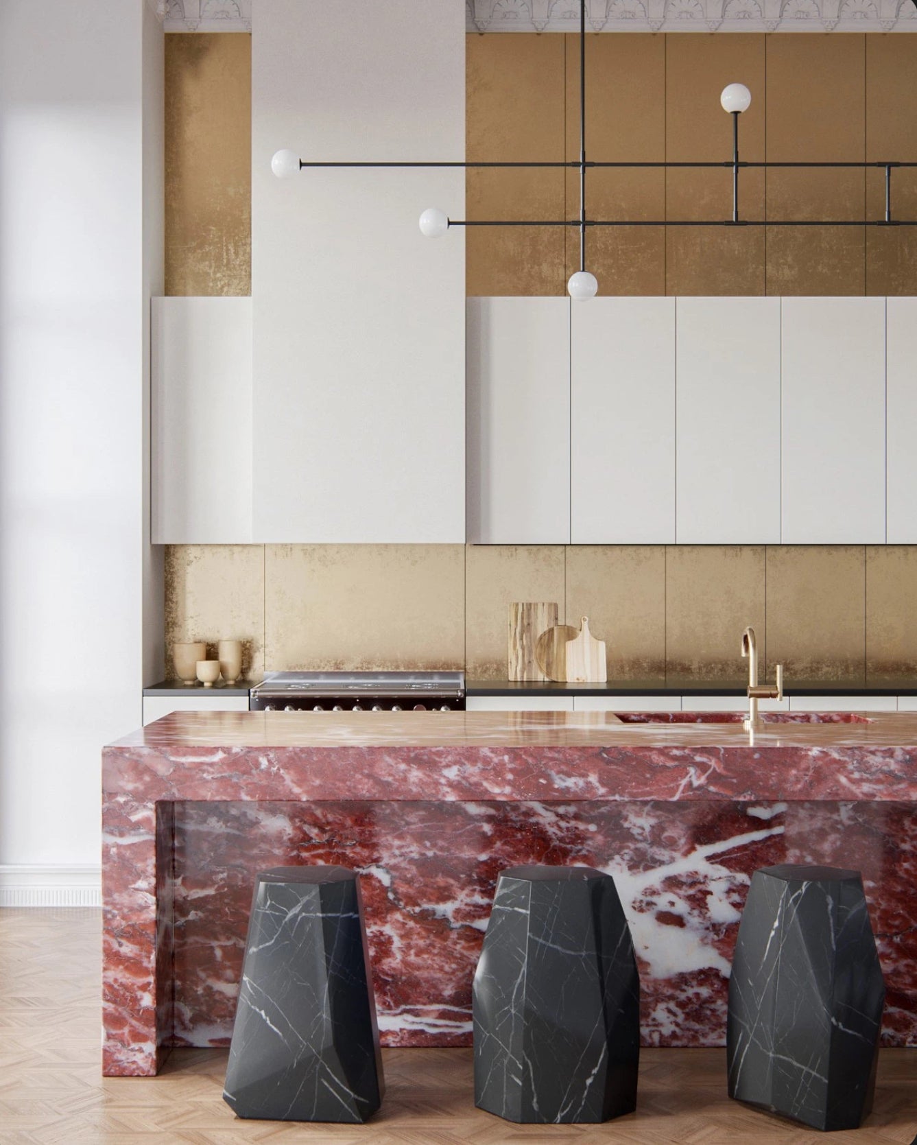 Vermilion Vein Marble