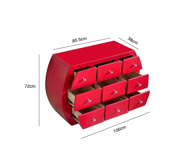 Bubble Pop 9-Drawer Curved Cabinet
