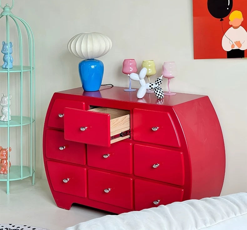 Bubble Pop 9-Drawer Curved Cabinet