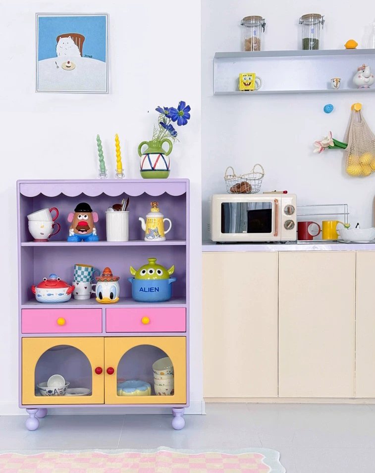 Whimsical Pastel Play Cabinet