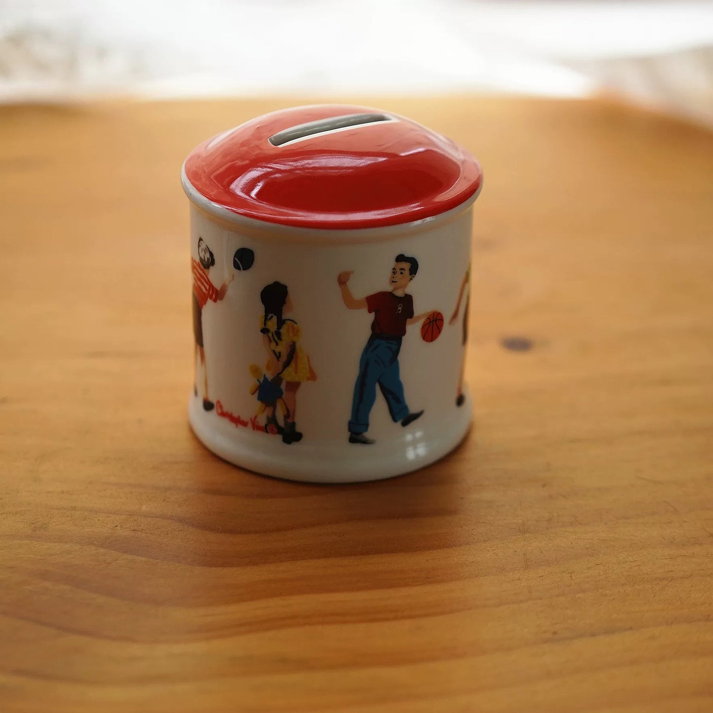 Whimsical Vintage Ceramic Piggy Bank