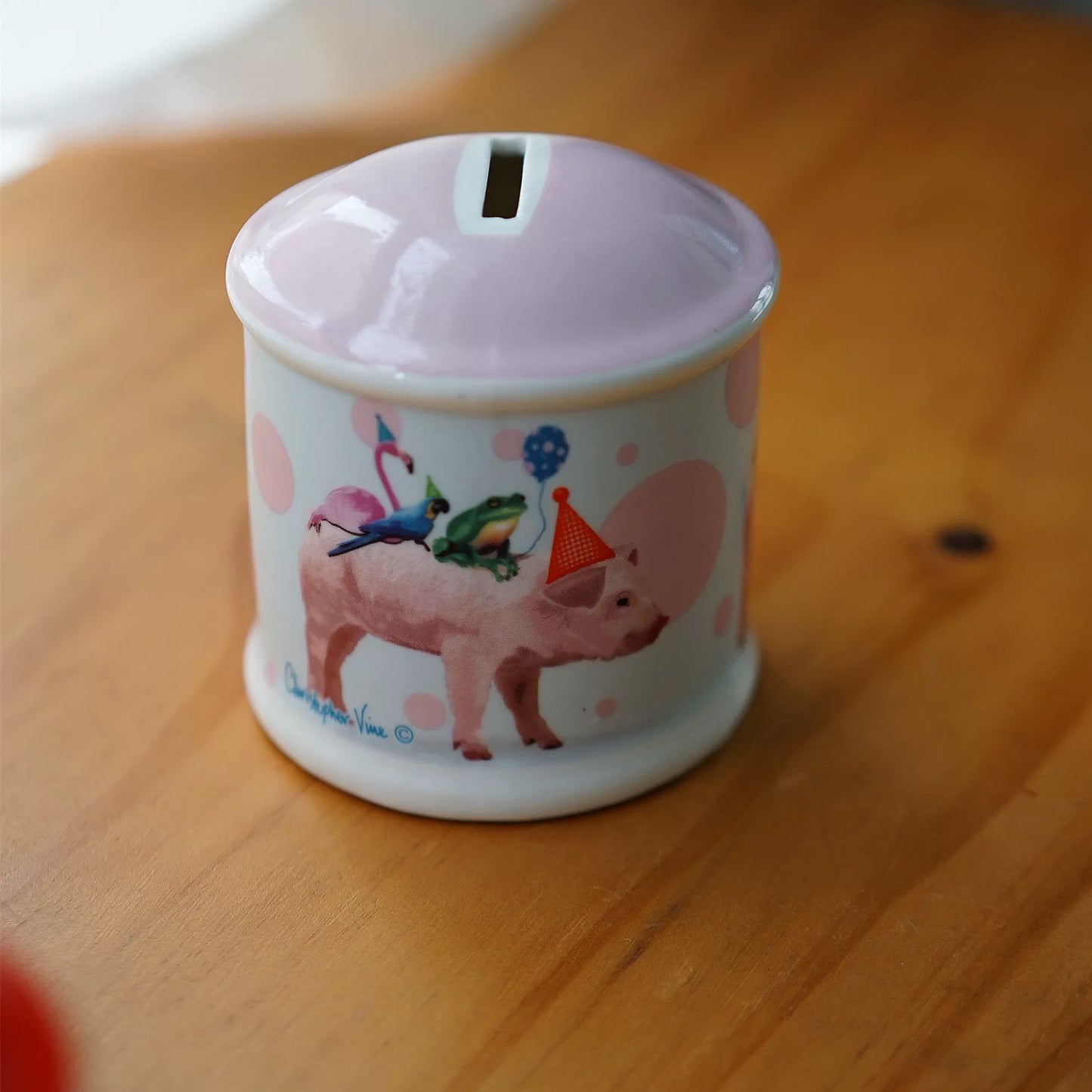 Whimsical Vintage Ceramic Piggy Bank