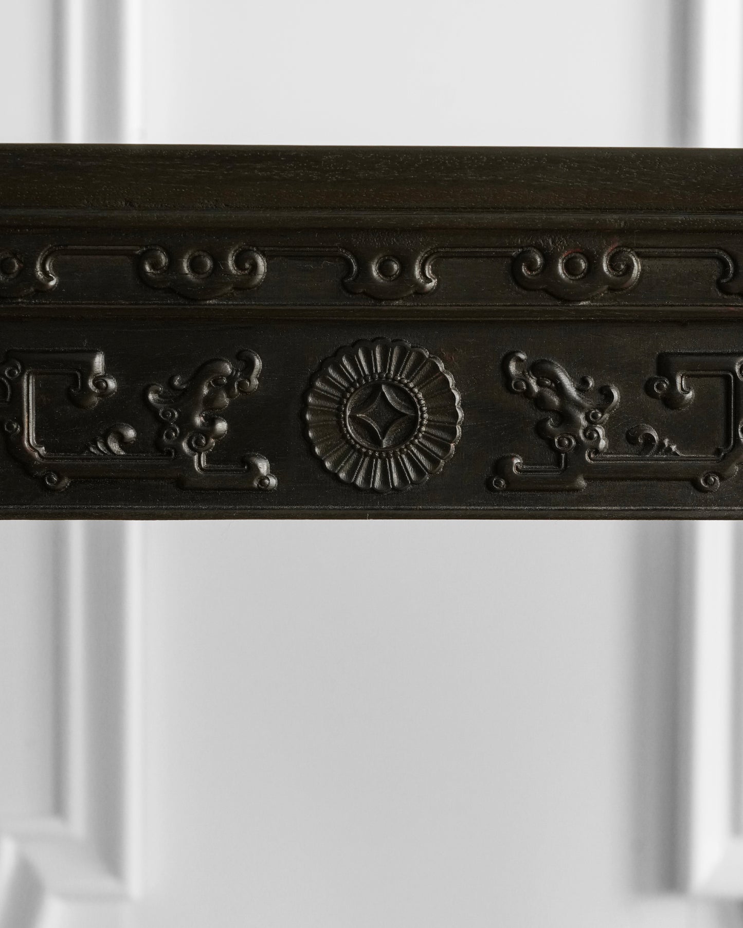 Chinese Sandalwood Console Table with Raised Head Ends