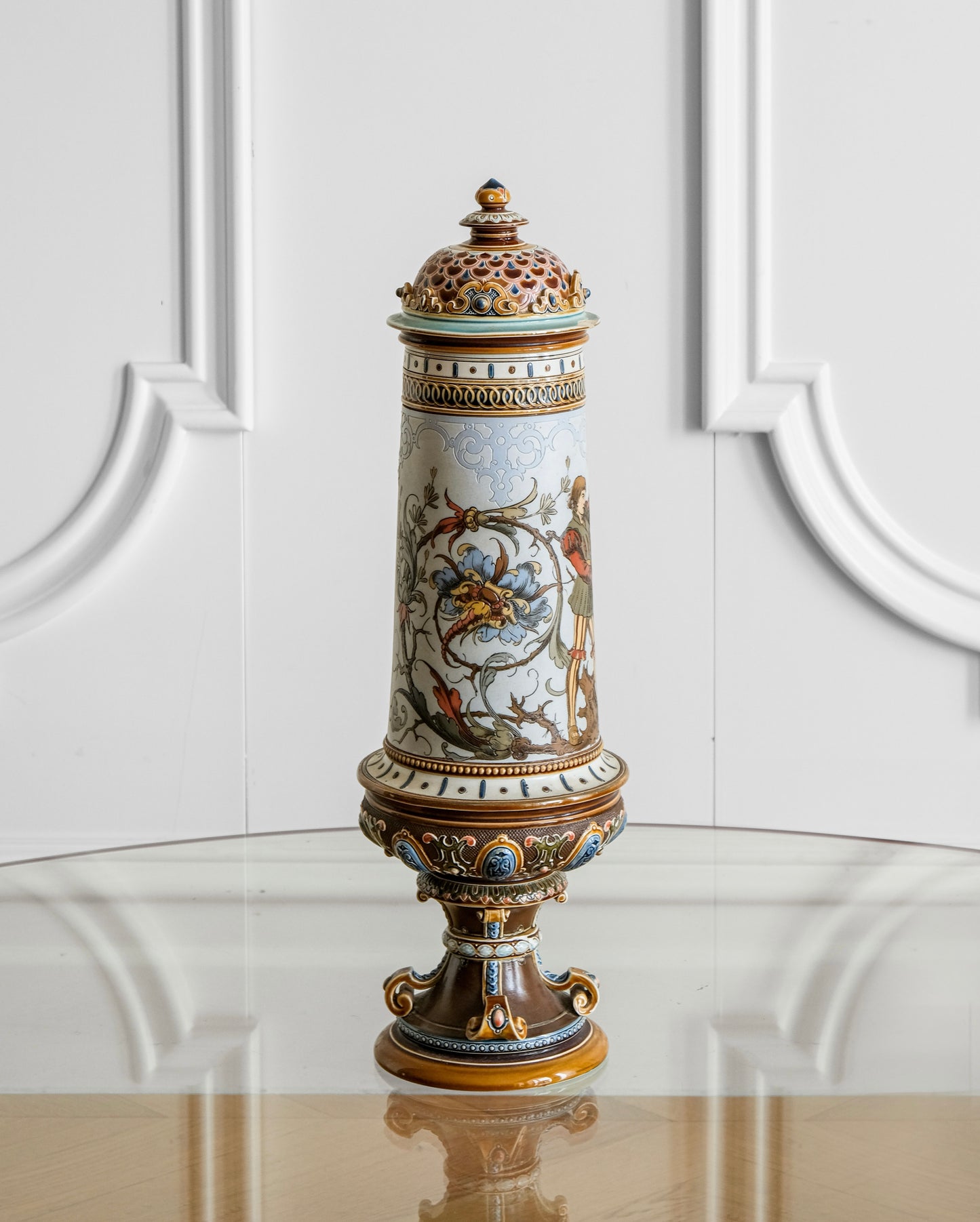 C. Warth Signed Mettlach Porcelain Vase