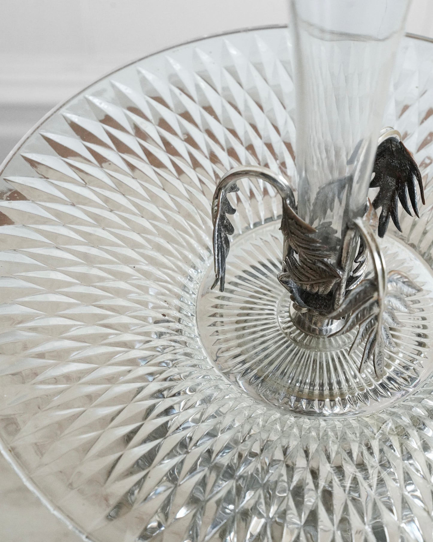 Palm Tree Crystal Epergne Centerpiece