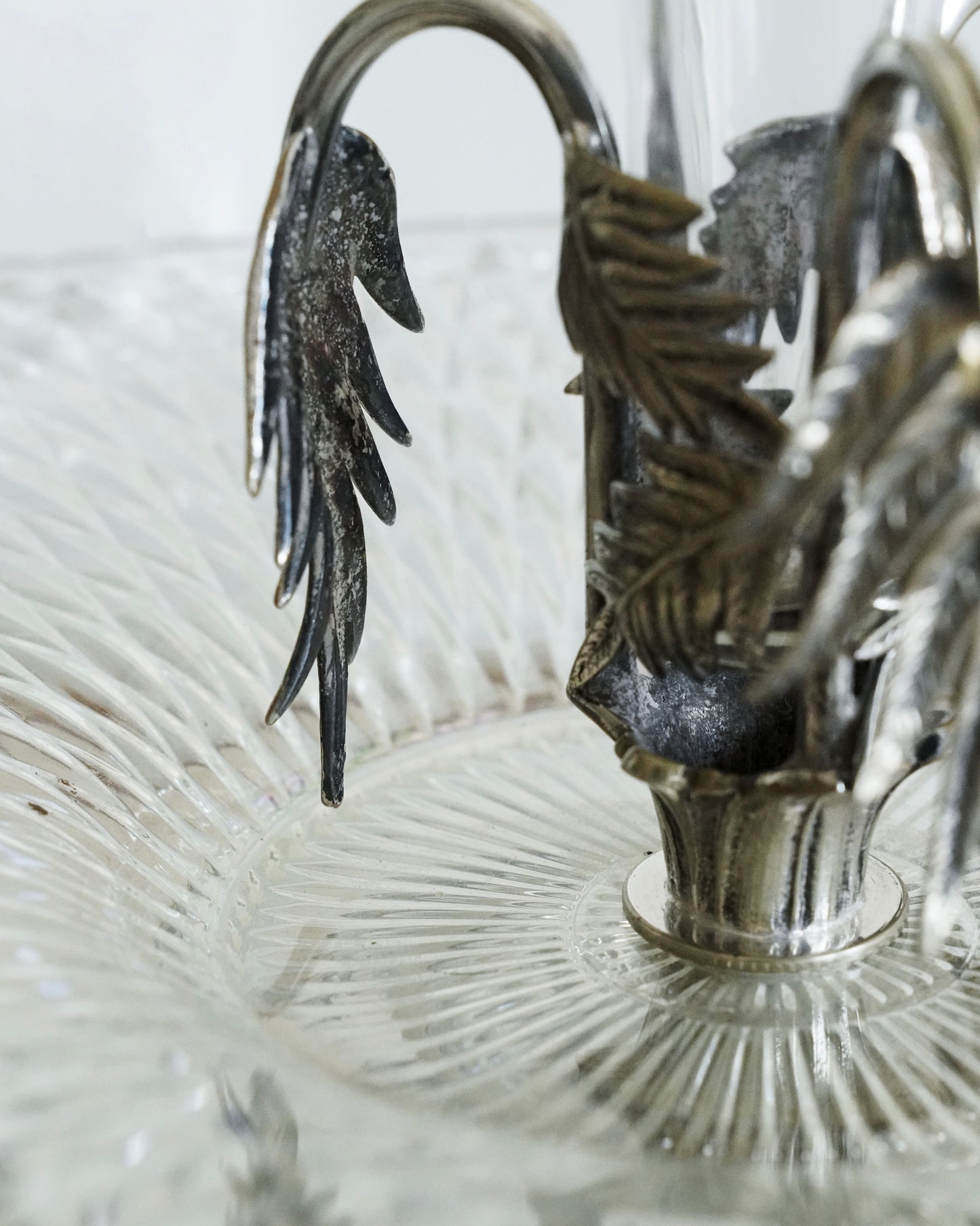 Palm Tree Crystal Epergne Centerpiece
