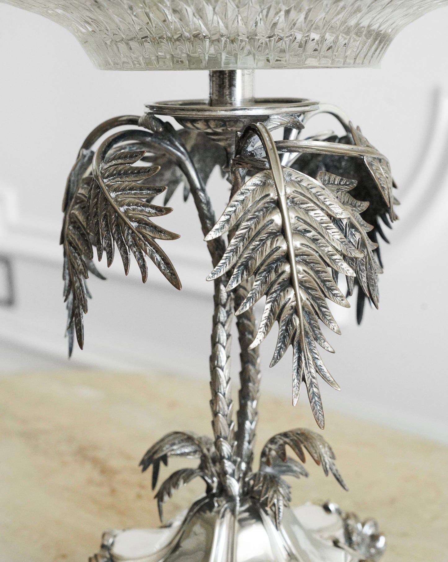 Palm Tree Crystal Epergne Centerpiece
