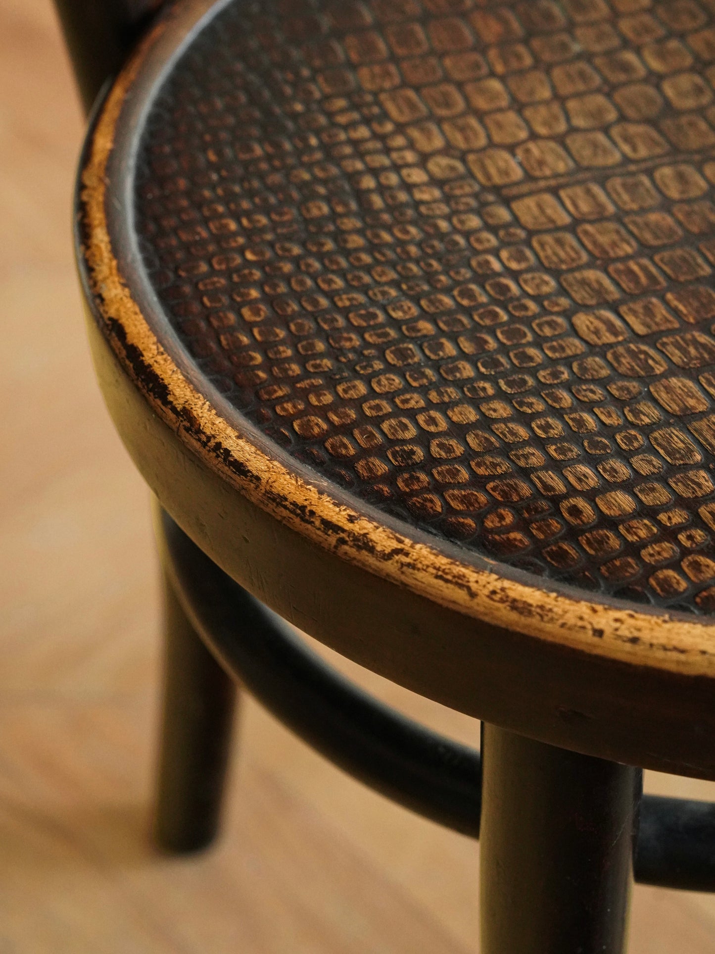 British 1930s Crocodile Pattern Tavern Chair