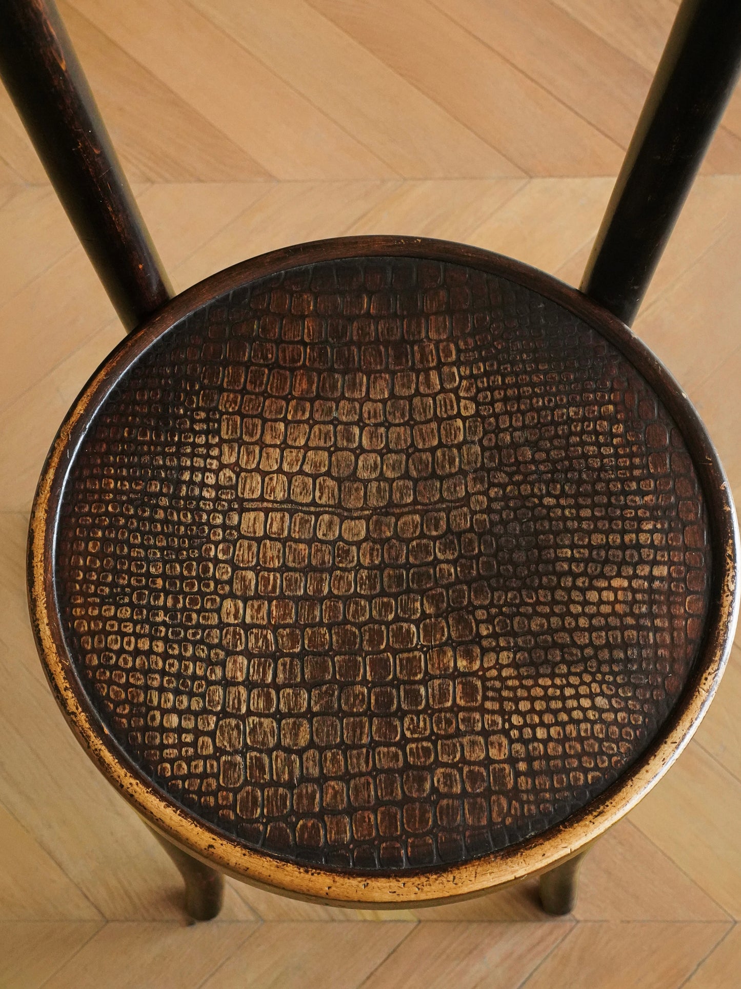 British 1930s Crocodile Pattern Tavern Chair