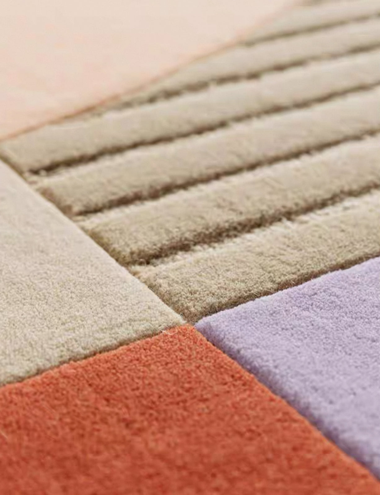 Orbit Abstract Handwoven Rug – Terra Blush