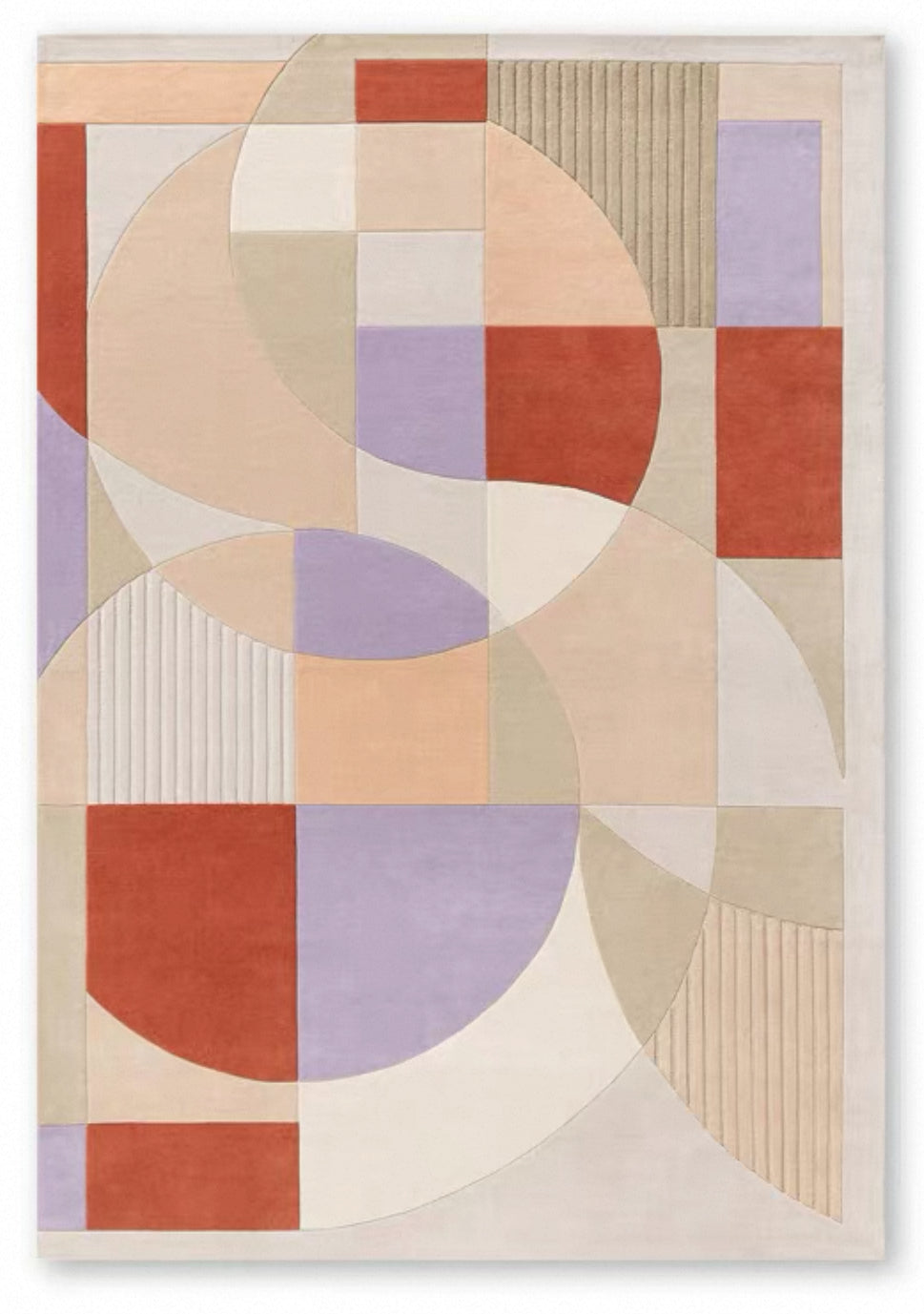 Orbit Abstract Handwoven Rug – Terra Blush