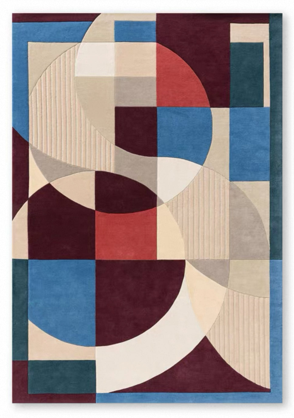 Orbit Abstract Handwoven Rug – Midnight Rust