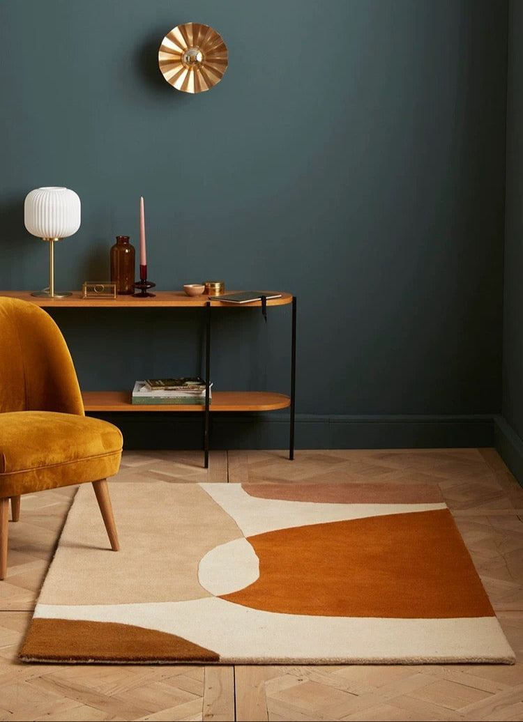 Orbit Abstract Handwoven Rug – Canyon Clay