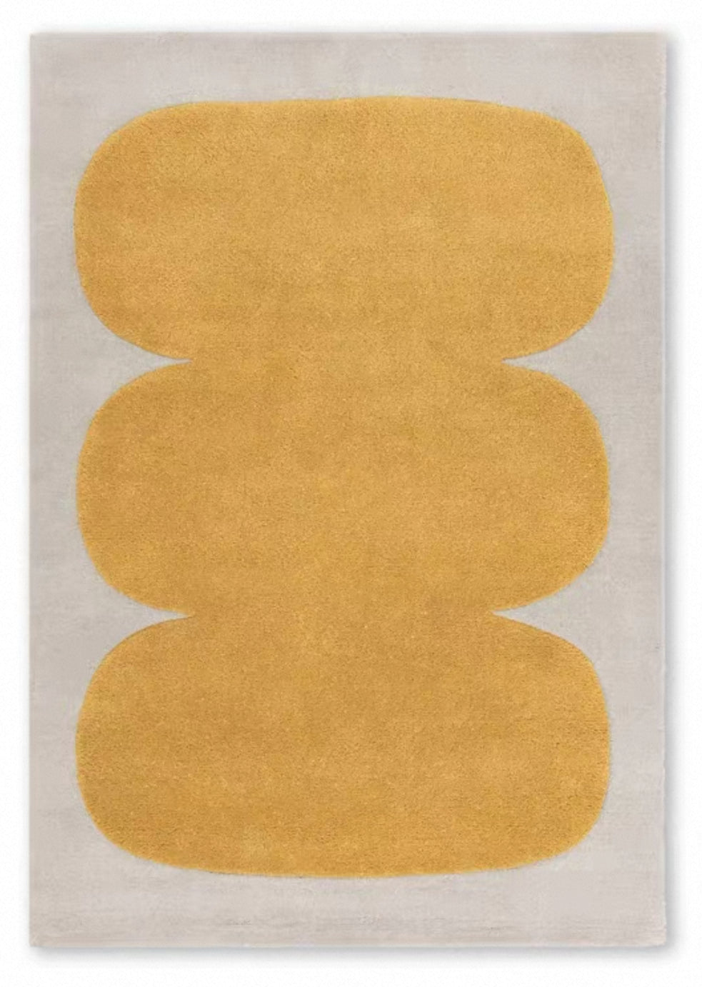Bauhaus Form Handwoven Rug – Amber Beige