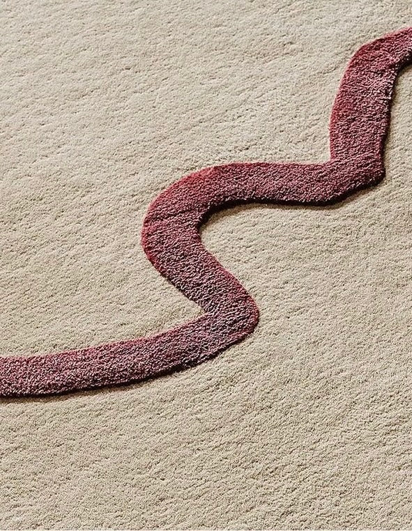Ligne Libre Handwoven Rug – Rosewood Beige