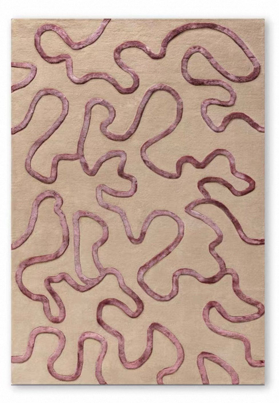 Ligne Libre Handwoven Rug – Rosewood Beige