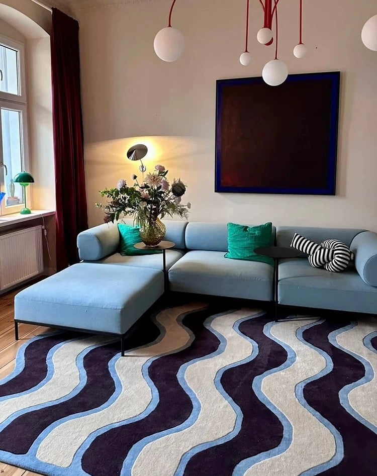 Bassin Bleu Handwoven Rug – Indigo Wave