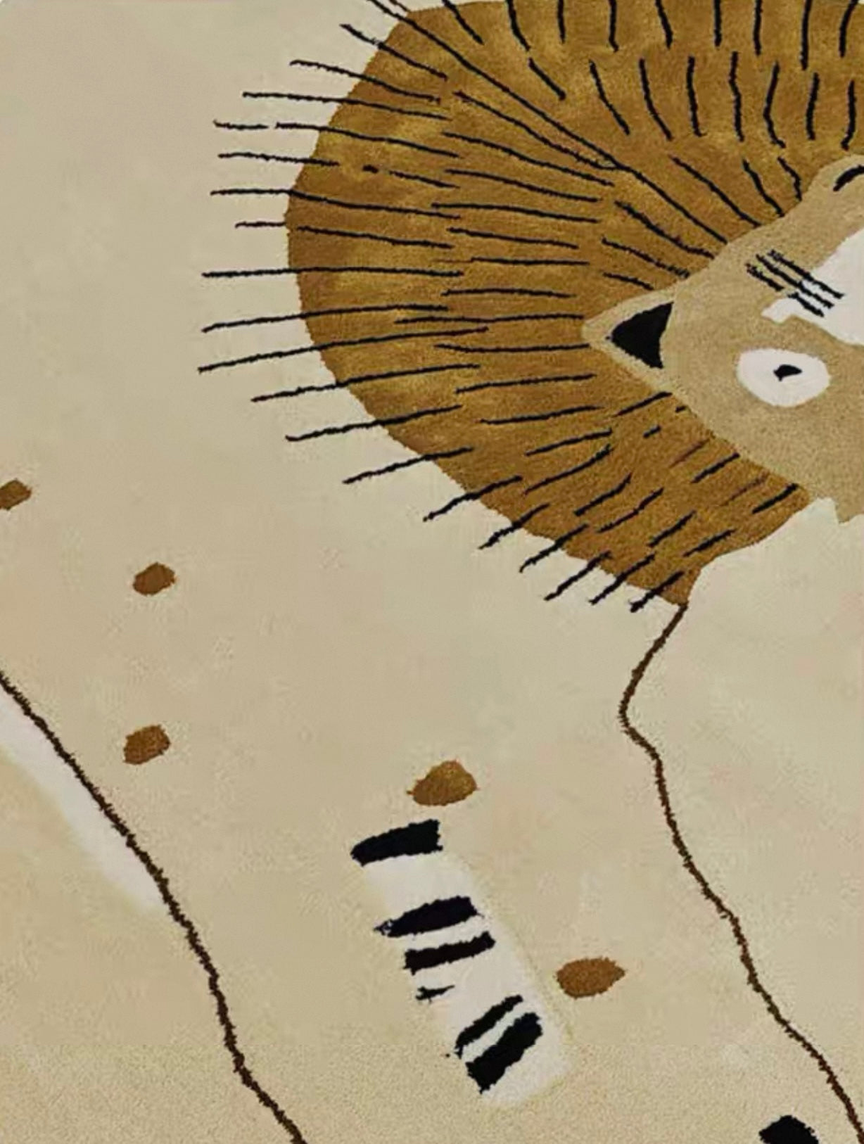 Lion Moderne Handwoven Rug – Sand Beige