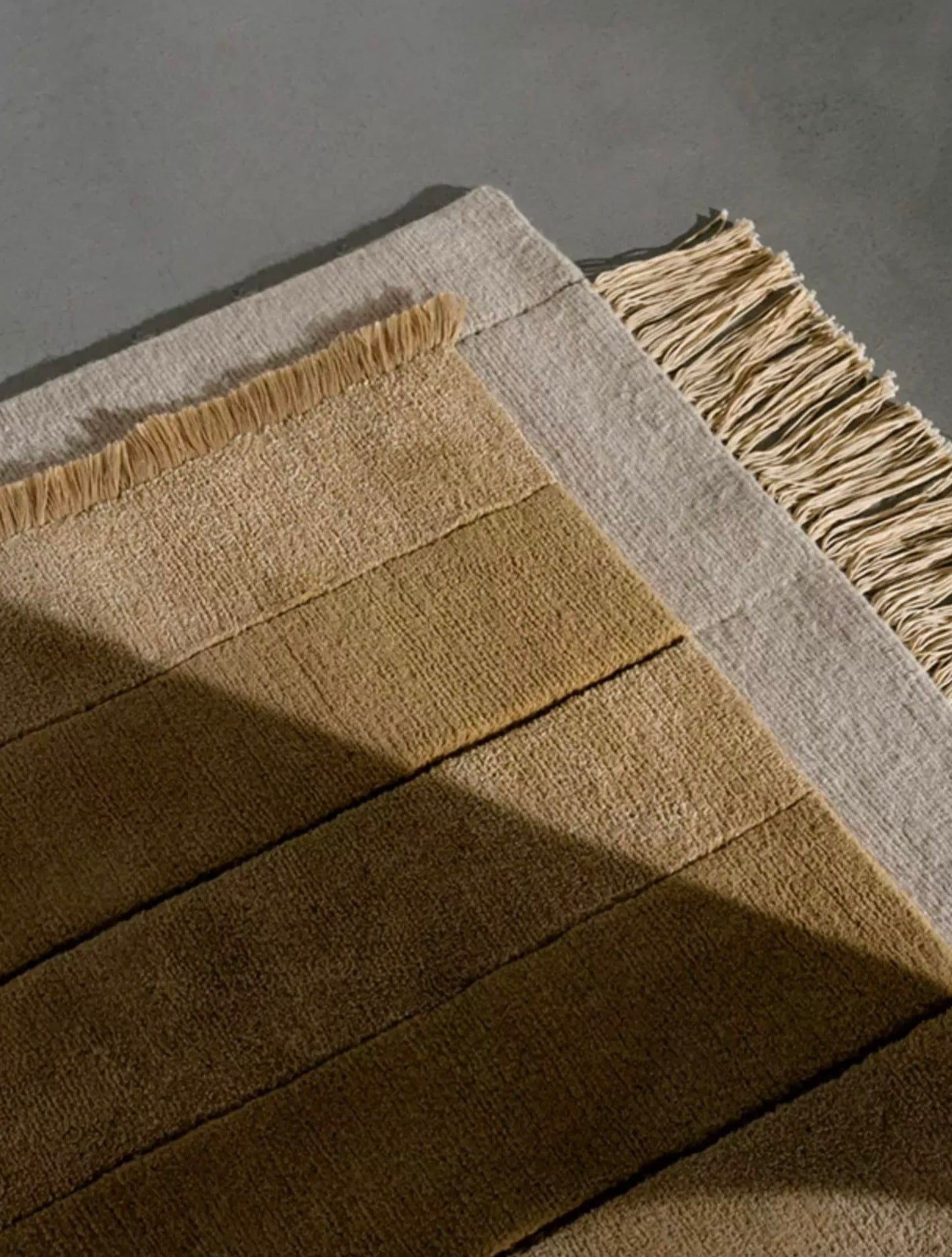 Arc Loom Handwoven Rug – Ochre Beige
