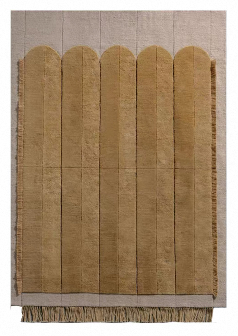 Arc Loom Handwoven Rug – Ochre Beige