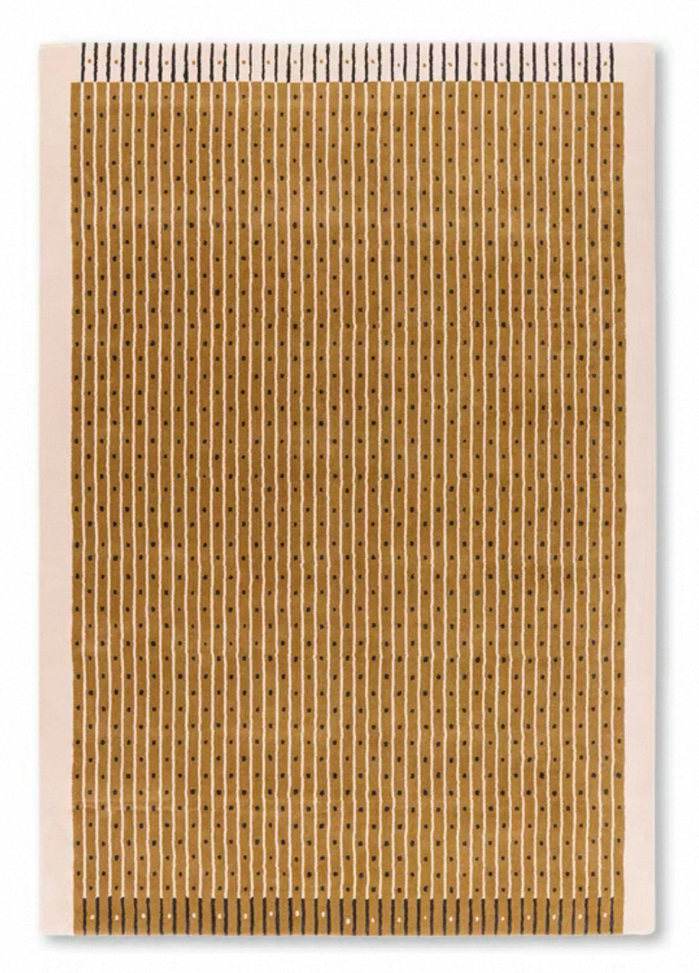 Amber Lines Handwoven Rug – Geometric Stripe