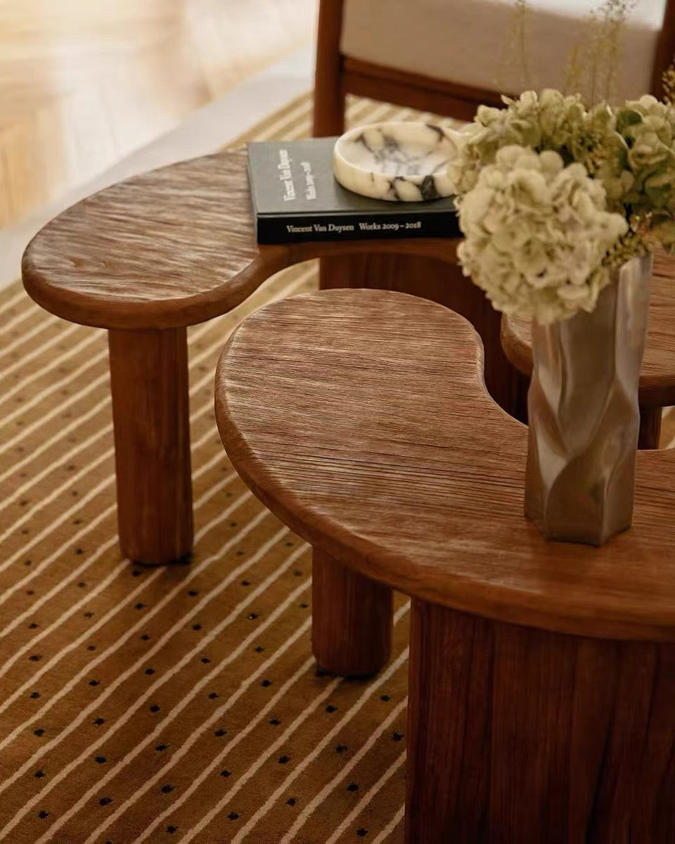 Amber Lines Handwoven Rug – Geometric Stripe