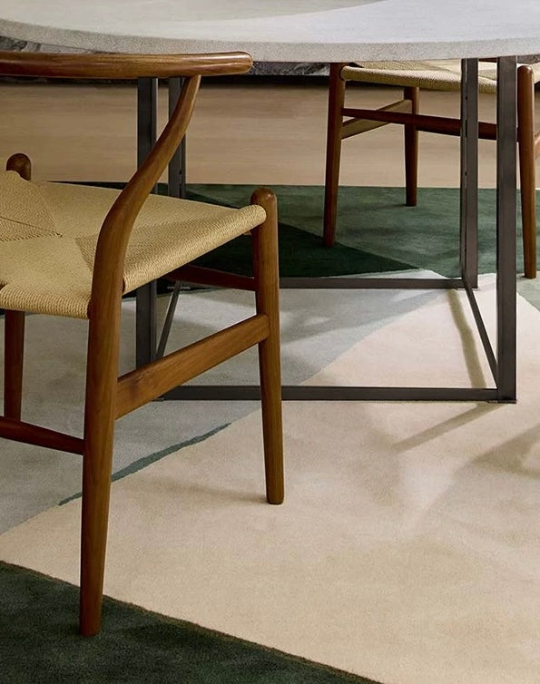 Fragment Terrain Handwoven Rug – Forest Sage / Terracotta Blue