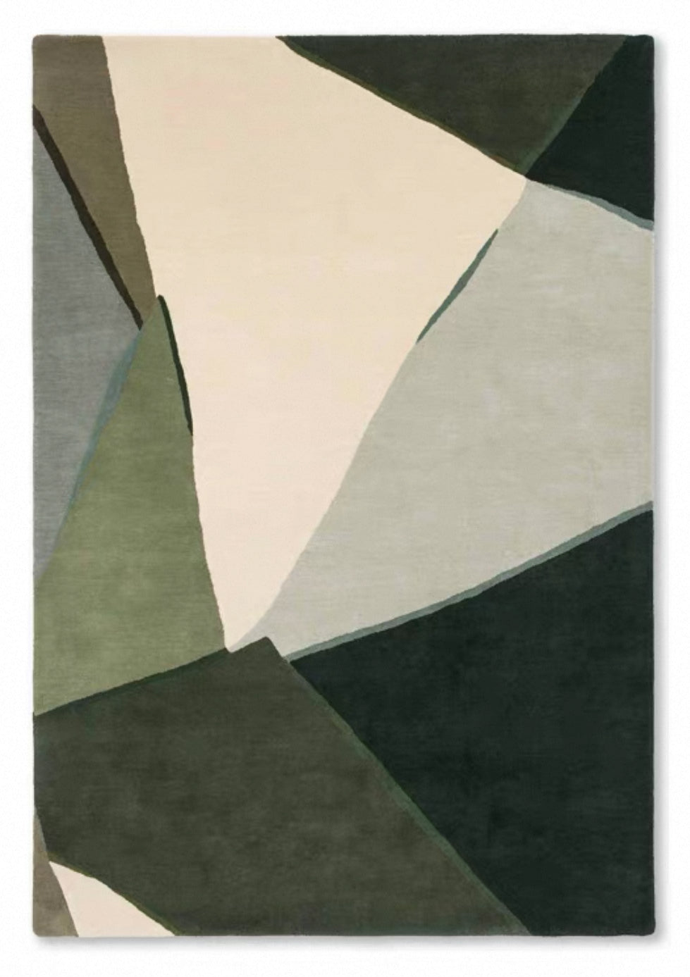 Fragment Terrain Handwoven Rug – Forest Sage / Terracotta Blue