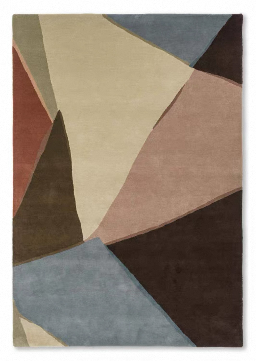 Fragment Terrain Handwoven Rug – Forest Sage / Terracotta Blue