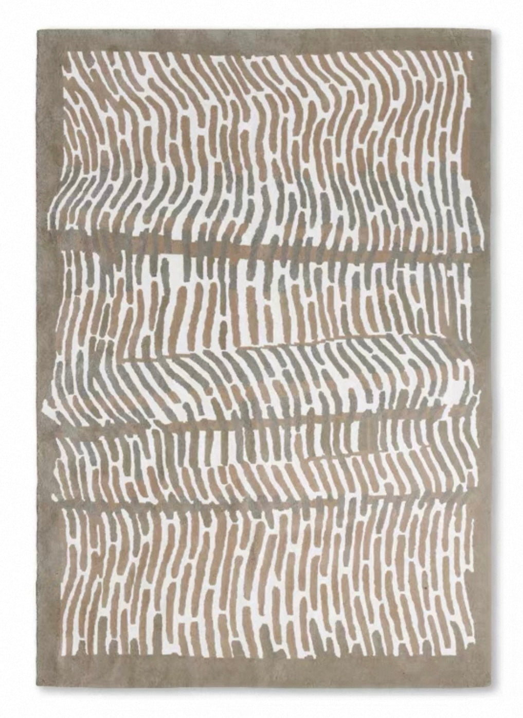 Contour Rhythm Handwoven Rug – Zebra / Wine Yard