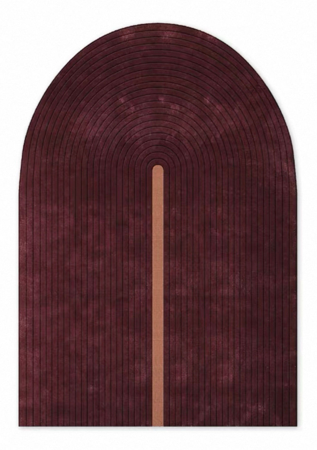 Archline Handwoven Rug – Mulberry & Coral