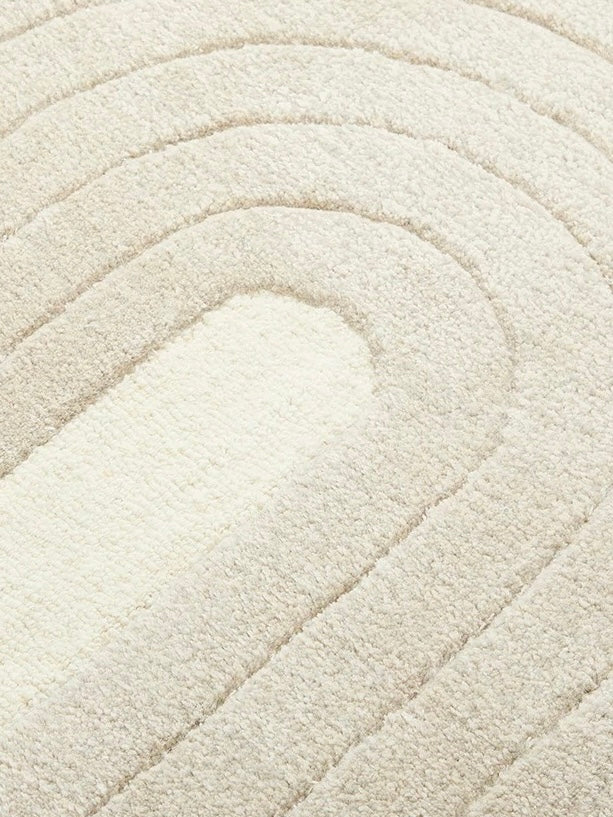 Archline Handwoven Rug – Cream & Ivory