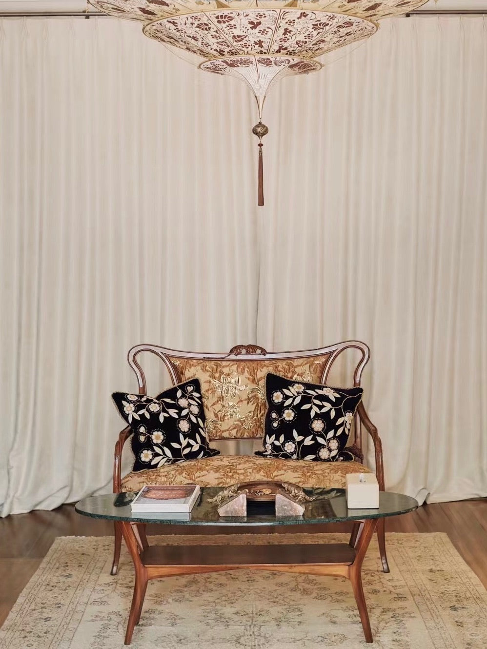 Italian Vintage Marble Tea Table