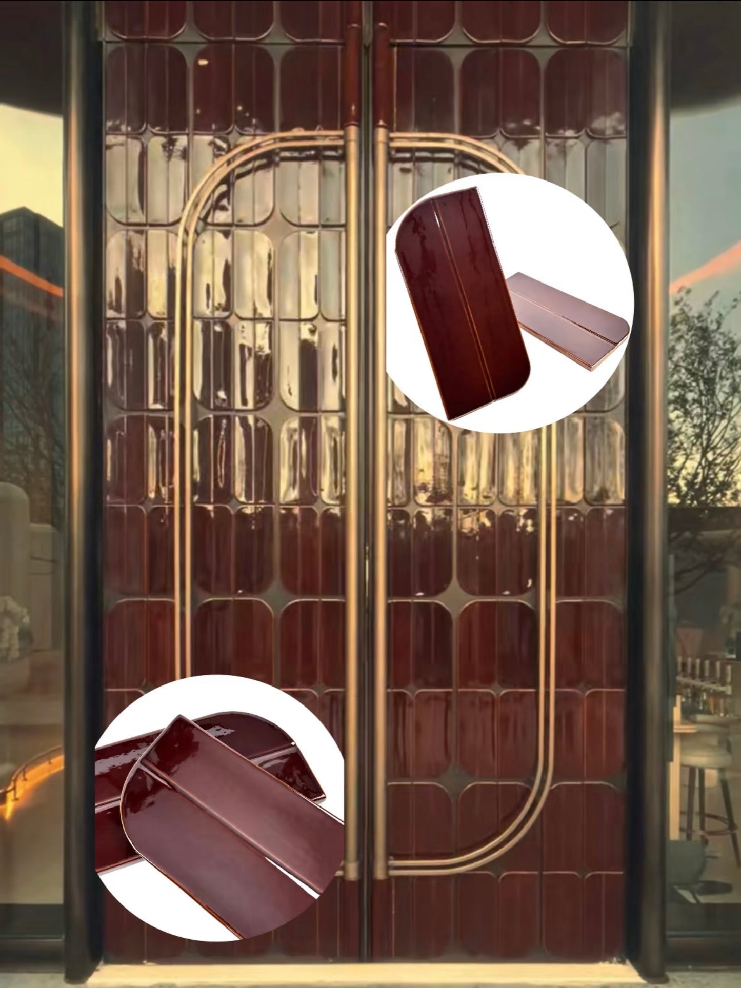 Arc Line Handcrafted Tile