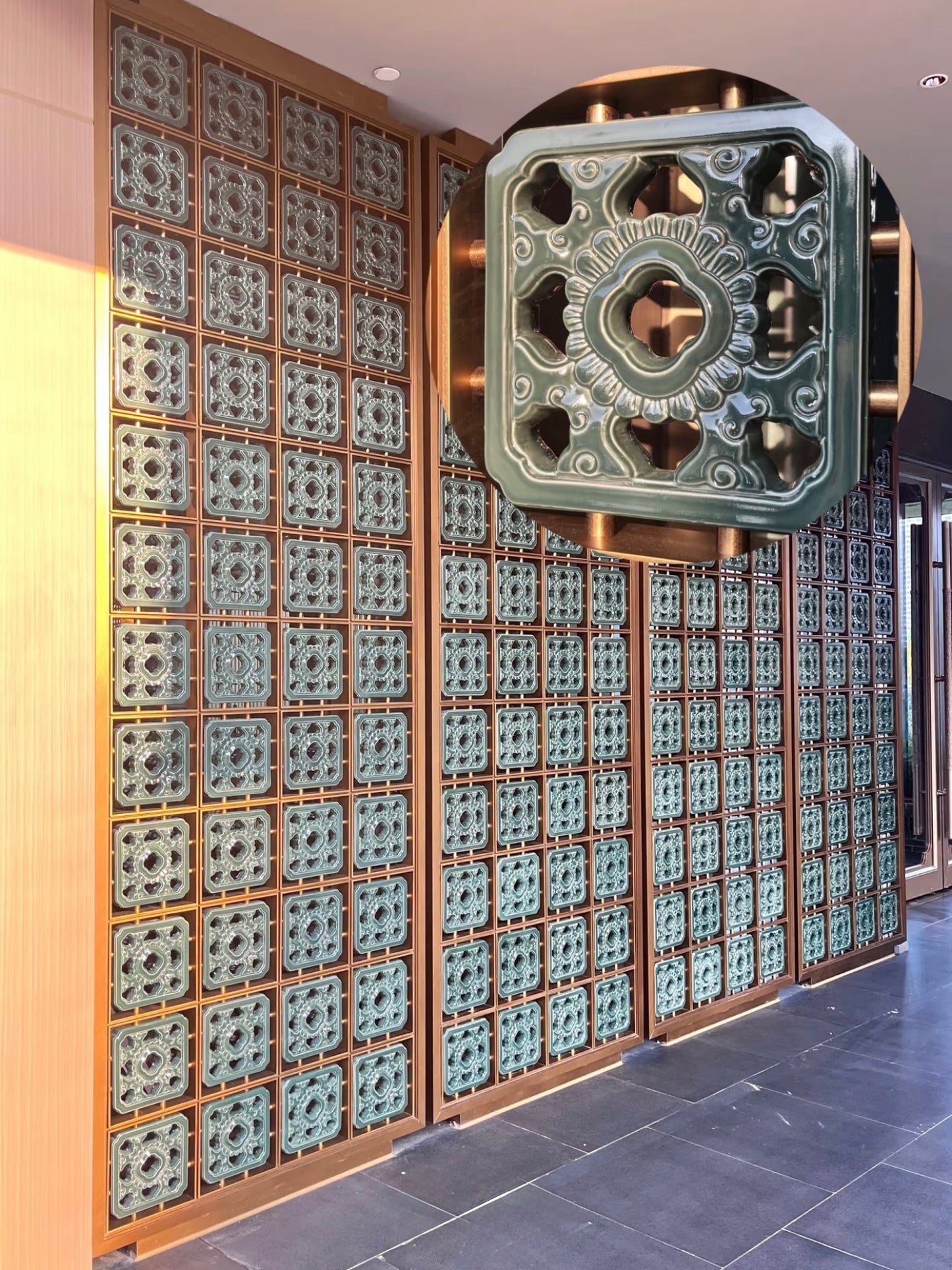 Lattice Motif Handcrafted Tile
