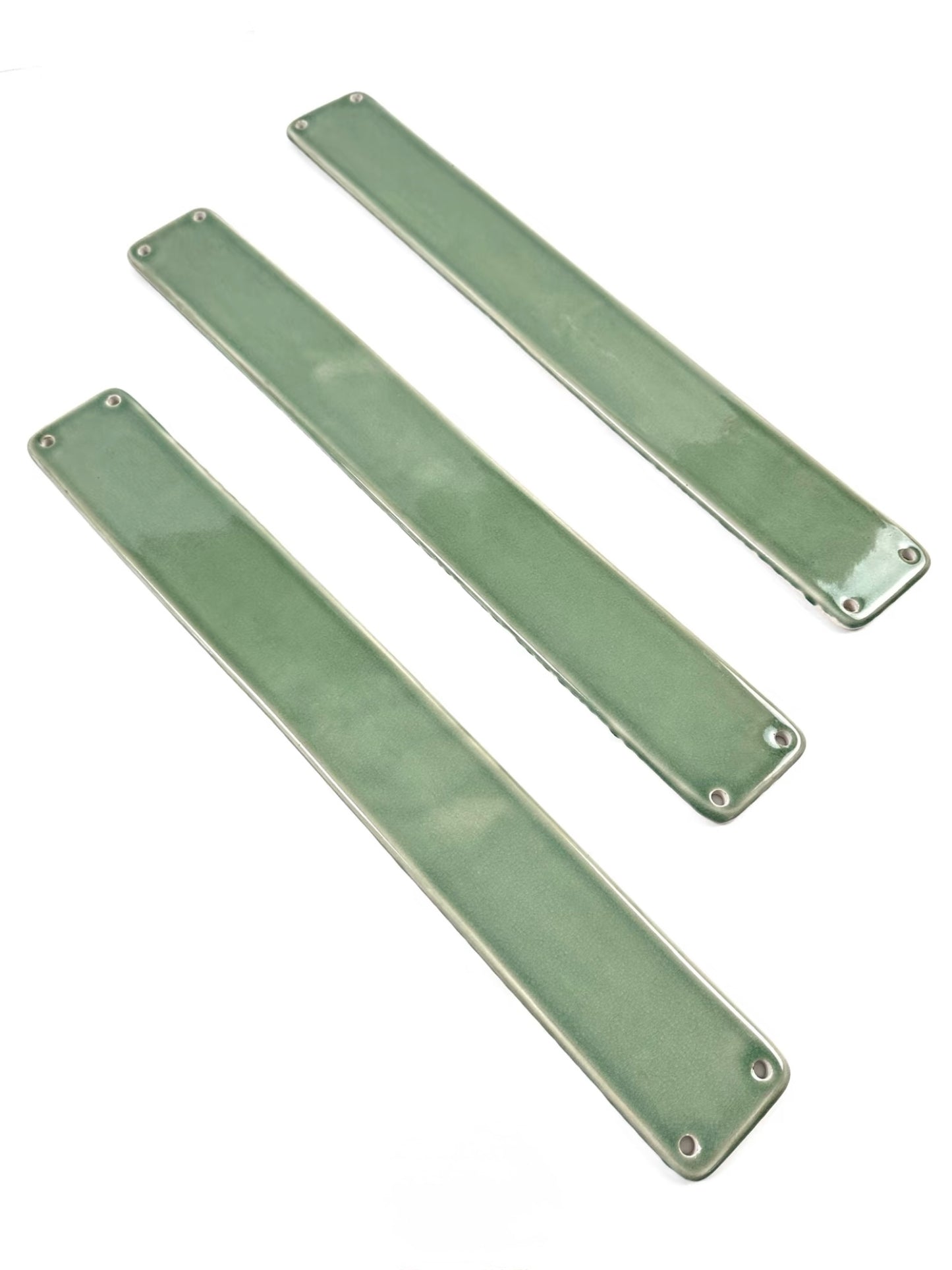 Frosted Green Ice-Crack Handcrafted Tile