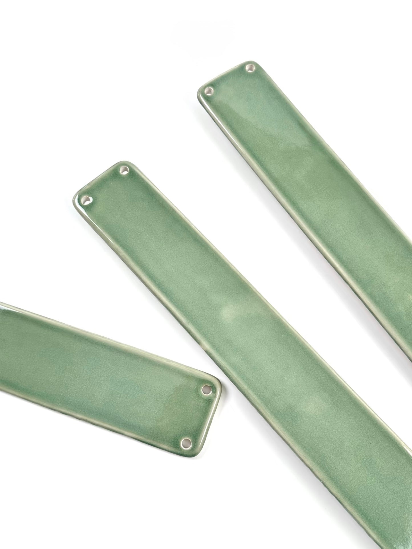 Frosted Green Ice-Crack Handcrafted Tile