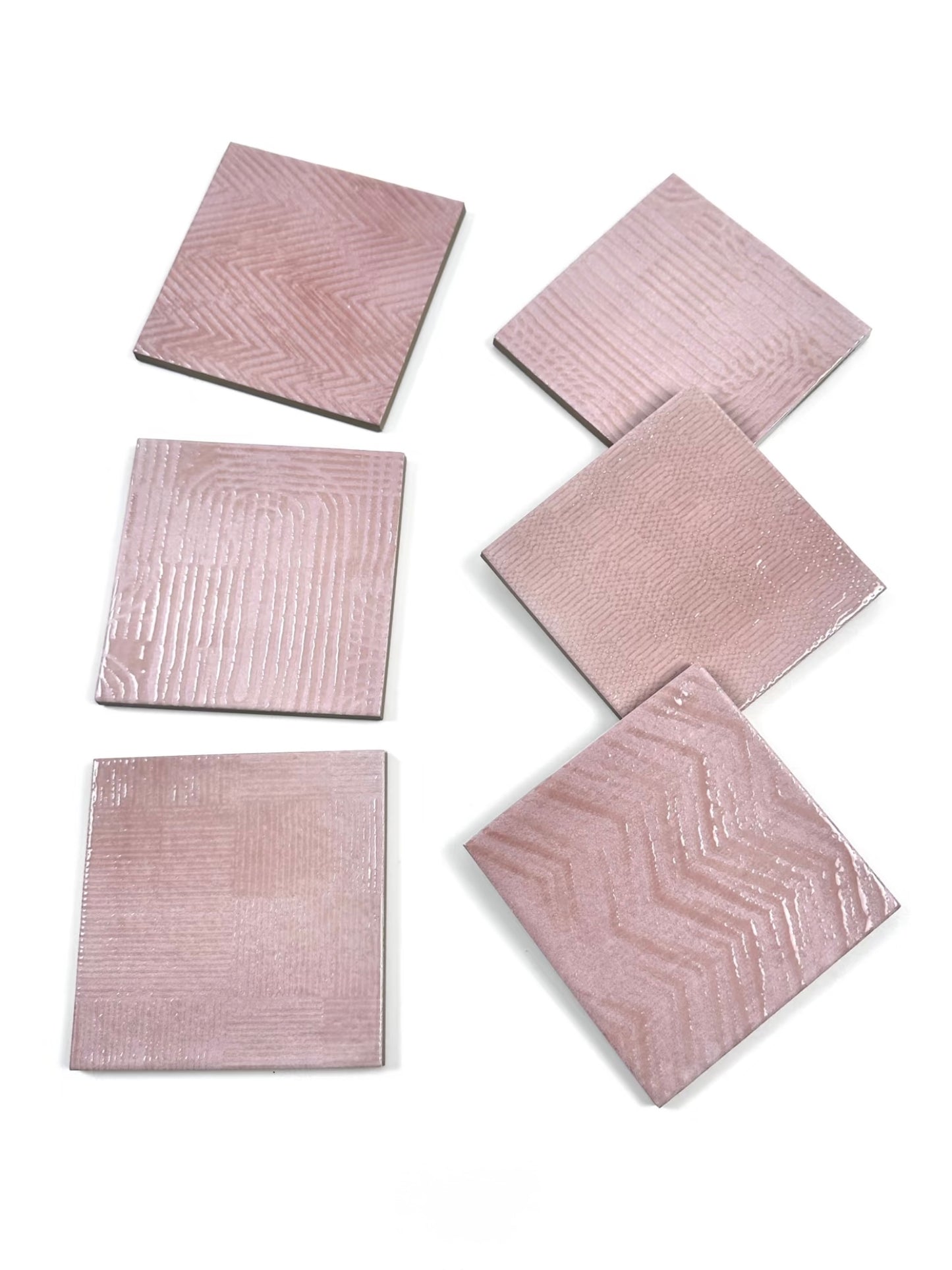Blush Geometry Handcrafted Tile